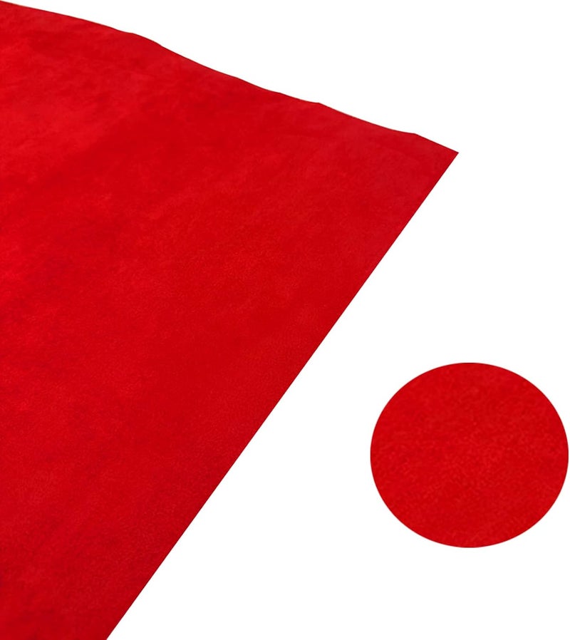 Teemall Red Suede Headliner Fabric with Foam Backing Automotive Roof Upholstery Headliner Fabric Craft Foam Backing for Car Replacement/Repair (60"×54") - Image 2